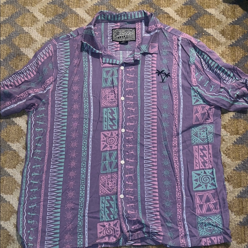 Bearum Purple and Pink Patterned Shirt